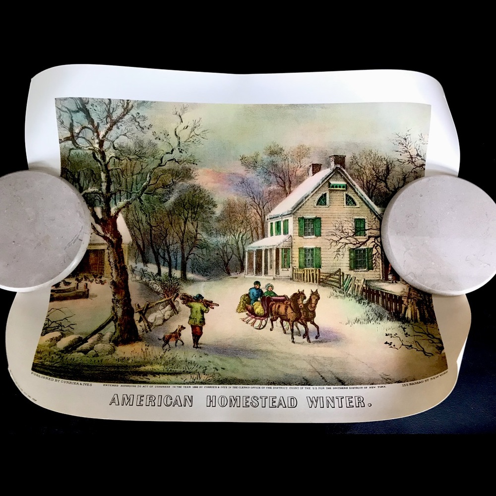 Vintage 80’s Currier and Ives American Homestead 4 Seasons Prints